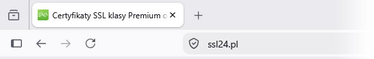 Wygląd certyfikatu SSL w przeglądarce Mozilla Firefox
