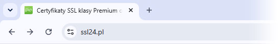 Wygląd certyfikatu SSL w przeglądarce Google Chrome